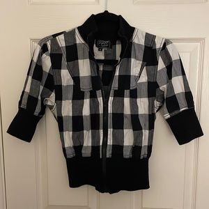 Plaid Waist Jacket Sz M